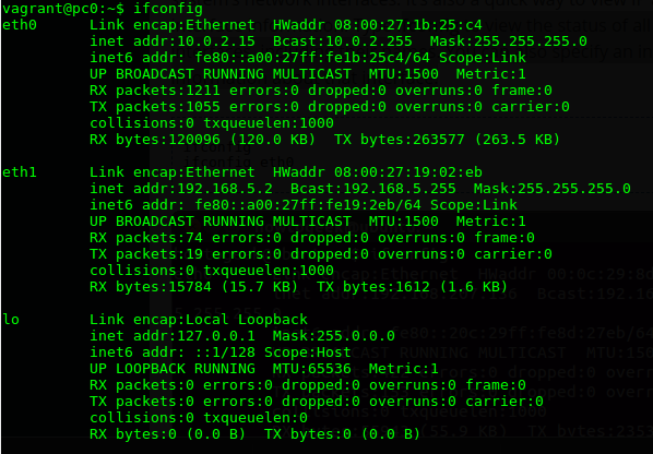 ifconfig - VM