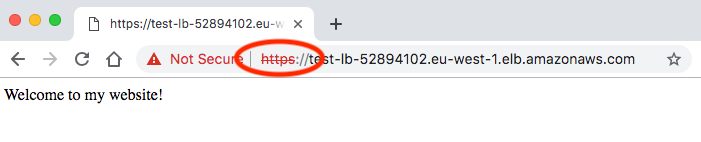 Browse to https LB